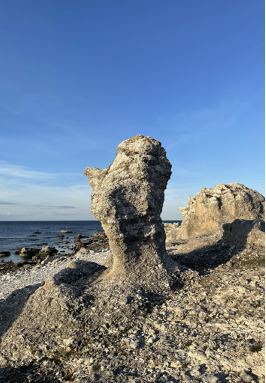 A rauk on a Gotland beach.
